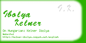 ibolya kelner business card